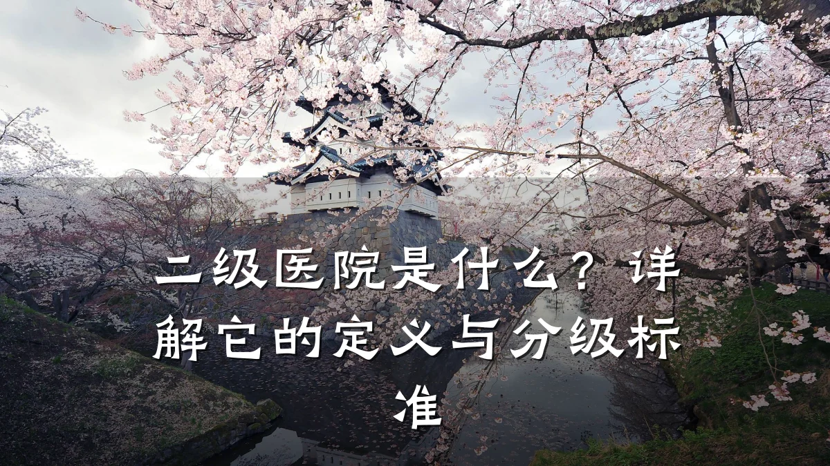 二级医院是什么？详解它的定义与分级标准