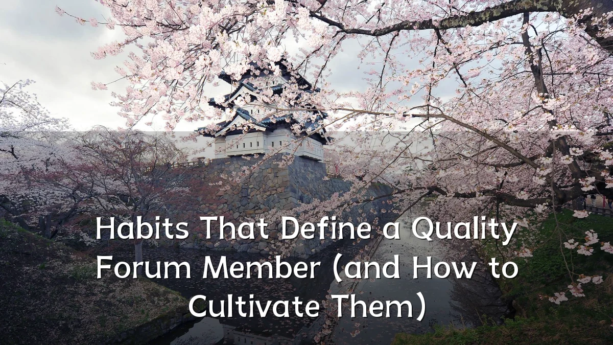 Habits That Define a Quality Forum Member (and How to Cultivate Them)