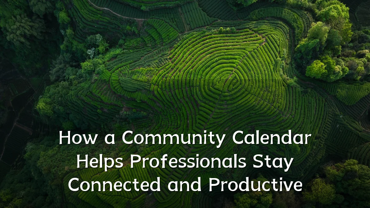 How a Community Calendar Helps Professionals Stay Connected and Productive