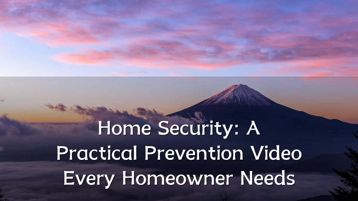 Home Security: A Practical Prevention Video Every Homeowner Needs
