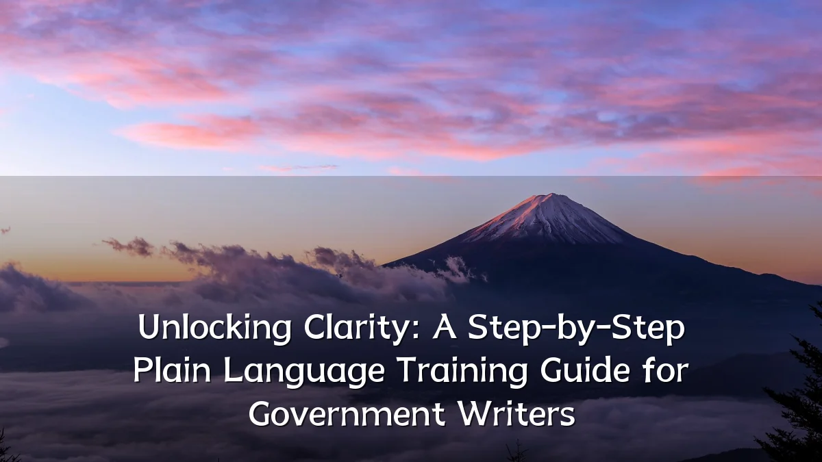 Unlocking Clarity: A Step-by-Step Plain Language Training Guide for Government Writers