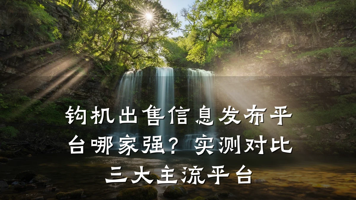 钩机出售信息发布平台哪家强?实测对比三大主流平台