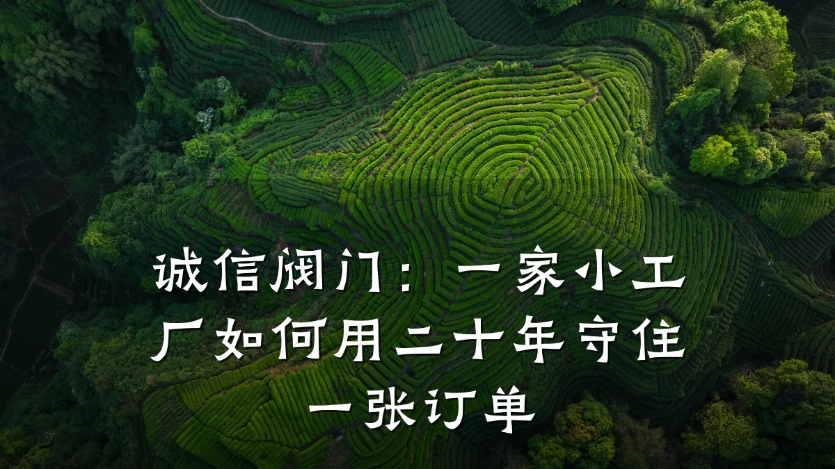 诚信阀门:一家小工厂如何用二十年守住一张订单